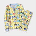 Load image into Gallery viewer, TBBC Sutton's Sweet Dream Pajamas Set Party Train with Buckhead Blue 8 NWOT
