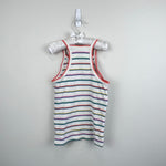 Load image into Gallery viewer, Mini Boden Cutaway Tank Top Bright Petal Pink Island Blue 8-9
