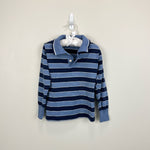 Load image into Gallery viewer, Vintage Healthtex Long Sleeve Blue Striped Polo Shirt 6 USA
