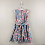 Load image into Gallery viewer, Vintage Pink Blue Floral Sleeveless Dress Toddler Girl

