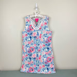 Load image into Gallery viewer, Lilly Pulitzer Girls Crew Blue Tint Sea to Shining Sea Mini Harper Shift Dress XL 12-14
