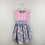 Load image into Gallery viewer, Vintage Pink Blue Floral Sleeveless Dress Toddler Girl
