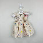 Load image into Gallery viewer, Gap Baby Print Apron Flutter Dress Stars 3-6 Months NWT
