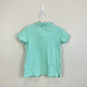 Vineyard Vines Girls Classic Green Pique Polo Shirt Small 7-8