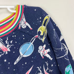 Load image into Gallery viewer, Mini Boden Cosy Printed Sweatshirt Dress Space Navy 6-7
