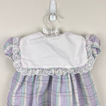 Load image into Gallery viewer, Vintage Bryan Pastel Purple Plaid Lace Ruffle Party Dress Toddler Girl
