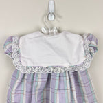 Load image into Gallery viewer, Vintage Bryan Pastel Purple Plaid Lace Ruffle Party Dress Toddler Girl
