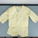Load image into Gallery viewer, Vintage Yellow Seersucker Stripe Suit 6-12 Months USA
