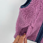 Load image into Gallery viewer, L.L. Bean Infants' Sherpa Fleece Vest Mauve Berry Carbon Navy 6-12 Months NWT 59.95
