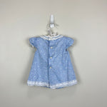 Load image into Gallery viewer, Paz Rodriguez Blue Dot Dress with Lace 3 Months
