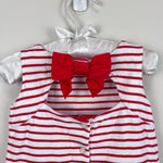 Load image into Gallery viewer, Janie and Jack Red and White Striped Ruffle Dress 18-24 Months
