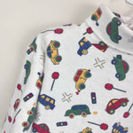Load image into Gallery viewer, Vintage Cotton Resources Printed Transportation Turtleneck Top 3T

