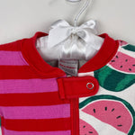 Load image into Gallery viewer, Hanna Andersson HannaJams Shortie Sleeper Watermelon Stripes 80 cm 18-24 Months
