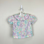 Load image into Gallery viewer, Vintage Broadway Kids Pastel Floral Ruffle Shirt &amp; Suspenders Set 18 Months
