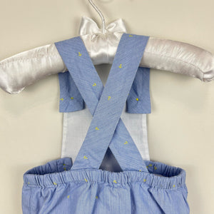 Jacadi Paris Blue Anchor Shortall Romper 3 Months