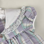 Load image into Gallery viewer, Vintage Bryan Pastel Purple Plaid Lace Ruffle Party Dress Toddler Girl

