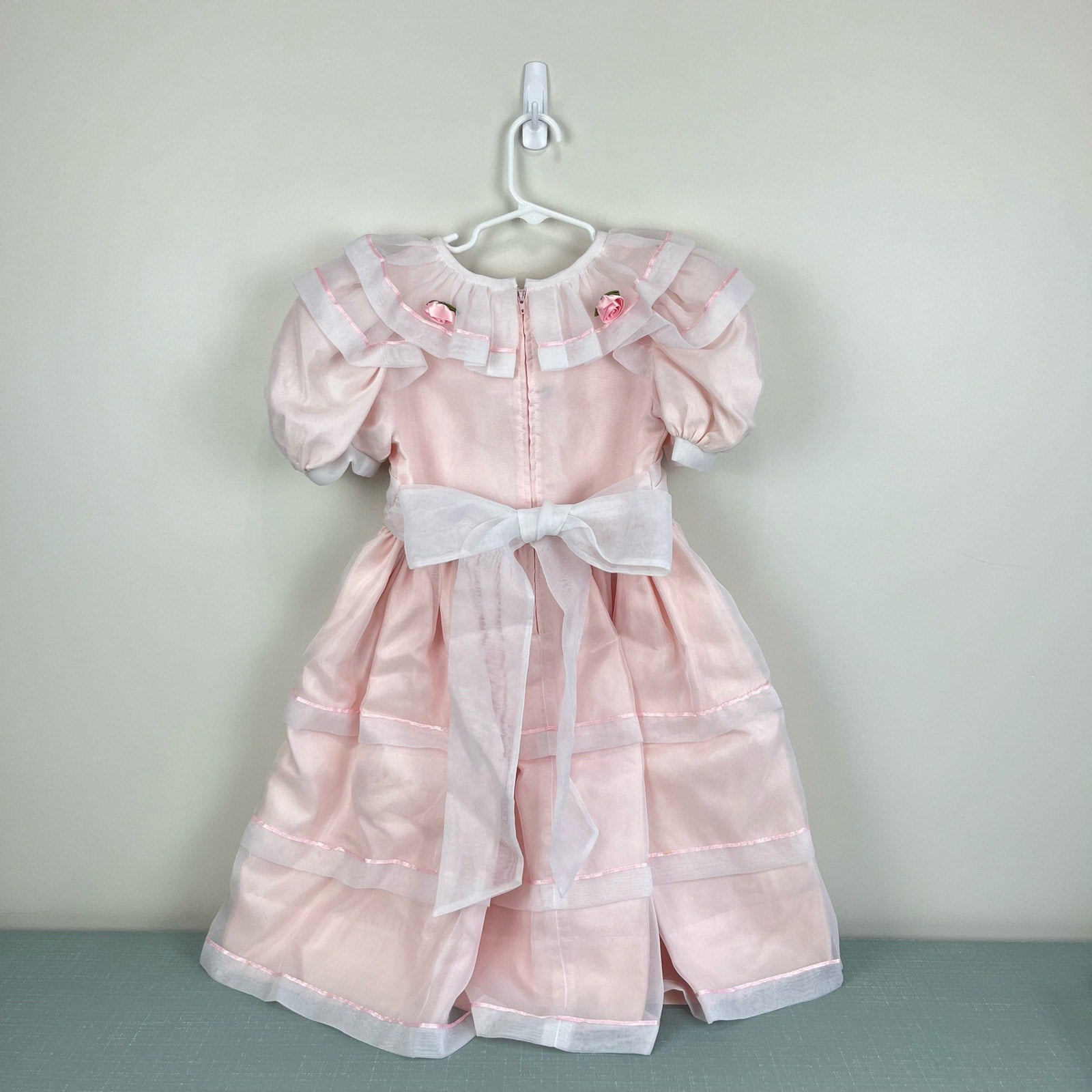 Vintage Sylvia Whyte Pink Party Dress 6