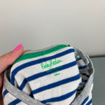Load image into Gallery viewer, Mini Boden Striped Tractor Life the Flap T-Shirt 3-6 Months
