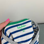 Load image into Gallery viewer, Mini Boden Striped Tractor Life the Flap T-Shirt 3-6 Months
