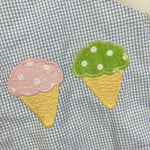 Load image into Gallery viewer, The Bailey Boys Blue Gingham Applique Ice Cream Dress 4T USA
