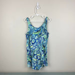 Load image into Gallery viewer, Lilly Pulitzer Girls Bala Romper Indigo Sunset Swim L 8-10

