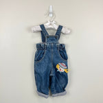 Load image into Gallery viewer, Vintage Chicote Clown Applique Blue Jean Overalls Baby
