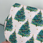 Load image into Gallery viewer, Papyrus Blush Pink Christmas Tree Print Sheets 100% Cotton Full Size Bed
