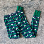 Load image into Gallery viewer, Mini Boden Snug Long John Pajamas Navy Dinosaur 14

