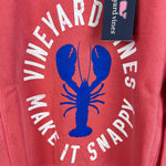 Load image into Gallery viewer, Vineyard Vines French Terry Graphic Sweatshirt Just Peachy Lobster Small 8-10 NWT
