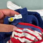 Load image into Gallery viewer, Mini Boden Cord Dungaree Set Starboard Blue Tractors 12-18 Months
