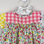 Load image into Gallery viewer, Mini Boden Gathered Woven Dress Hotchpotch Multi 3-6 Months
