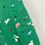 Load image into Gallery viewer, Mini Boden Baby Farm Animal Print Smocked Dungaree Green 12-18 Months
