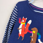 Load image into Gallery viewer, Mini Boden Long Sleeve Scarf Animals Graphic T-Shirt 9-10
