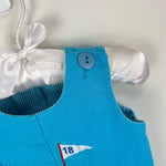 Load image into Gallery viewer, Vintage Mulberry Street Reversible Blue Jon Jon Romper 9 Months
