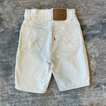 Load image into Gallery viewer, Vintage Levi's Ecru 550 Relaxed Fit Slim Orange Tab Jean Shorts 8
