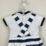 Load image into Gallery viewer, Jacadi Paris Striped Bubble Shortall Romper Set 3 Months
