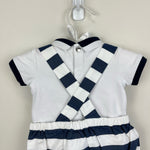 Load image into Gallery viewer, Jacadi Paris Striped Bubble Shortall Romper Set 3 Months
