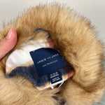 Load image into Gallery viewer, Janie and Jack Plaid Faux Fur Collar Cape 12-18 Months NWT

