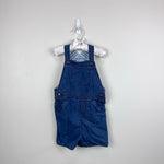 Load image into Gallery viewer, Mini Boden Blue Jean Dungarees Shortalls 3-4
