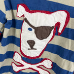 Load image into Gallery viewer, Mini Boden Applique Striped Pirate Dog Tee 2-3
