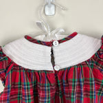 Load image into Gallery viewer, Lil Cactus Smocked Plaid Christmas Tree Dress 2T
