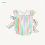 Load image into Gallery viewer, The Beaufort Bonnet Company Short Sleeve Brigantine Bubble Southampton Stripe with Worth Avenue White 2T NWT
