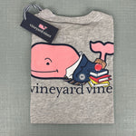 Load image into Gallery viewer, Vineyard Vines Boys' Prep School Whale Pocket T-Shirt Grey Heather S 8-10 NWT
