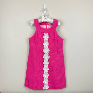 Lilly Pulitzer Girls Little Jacqueline Shift Dress Hotty Pink 8