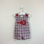 Load image into Gallery viewer, Kelly&#39;s Kids Plaid Lobster Jon Jon Romper 6 Months
