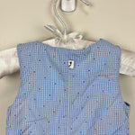 Load image into Gallery viewer, Jacadi Paris Quilted Blue Gingham Jumpsuit Overalls 3 Months
