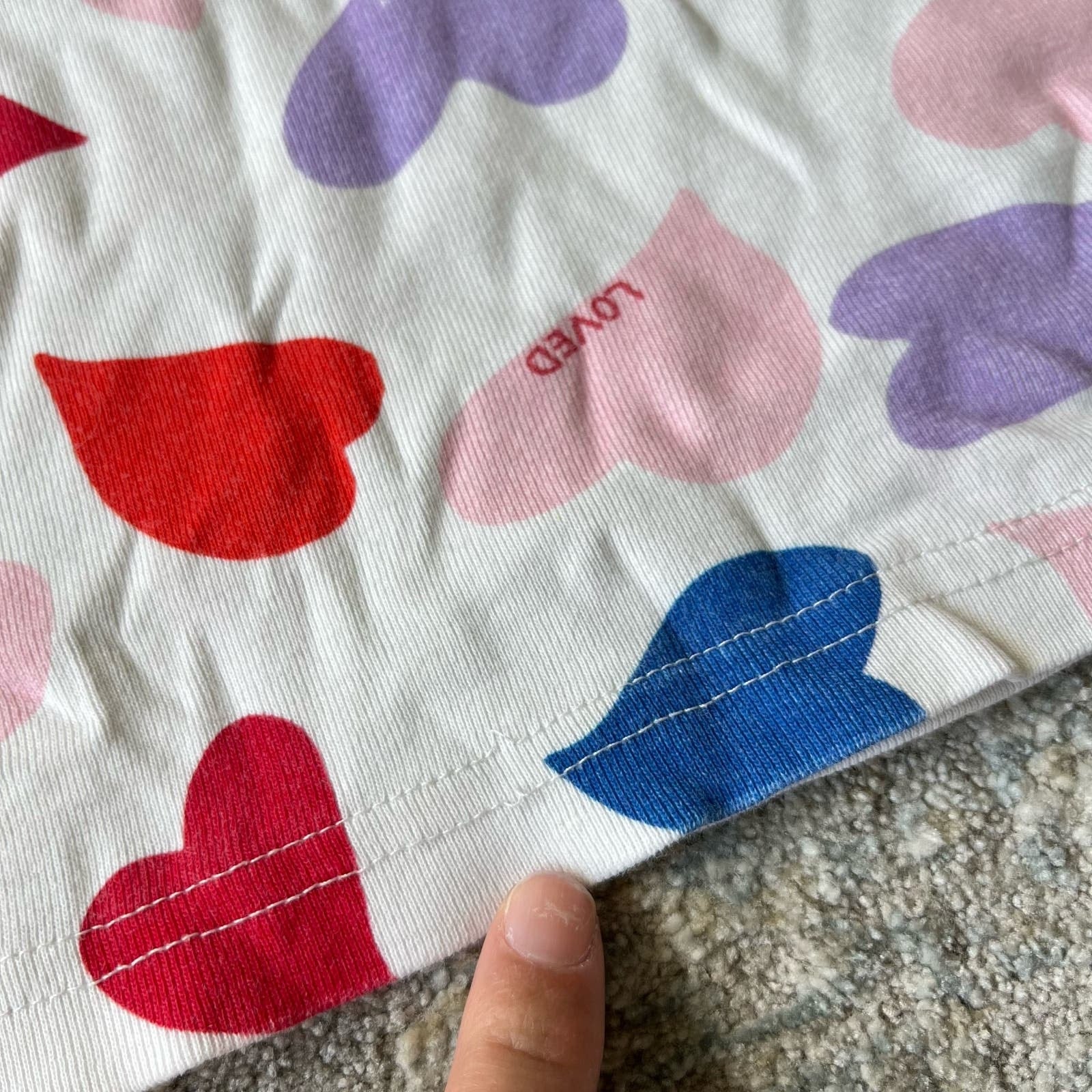 Hanna Andersson Loved Heart Print Pajamas 90 cm 3T