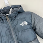 Load image into Gallery viewer, The North Face Baby Reversible Mount Chimbo Full-Zip Hooded Jacket Gray 6-12 Months
