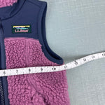 Load image into Gallery viewer, L.L. Bean Infants' Sherpa Fleece Vest Mauve Berry Carbon Navy 6-12 Months NWT 59.95
