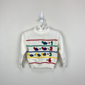 Vintage Top Trend Turtle Number Sweater 18 Months